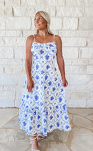 Load image into Gallery viewer, Tying The Knot Floral Perline Bow Midi Dress