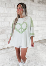 Load image into Gallery viewer, Peace Patch Thermal Knit Top - Lt. Sage