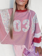 Load image into Gallery viewer, Jessie Number Patchwork Oversized Top