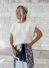 Load image into Gallery viewer, Devin Cotton Knit Sweater Top - Cream