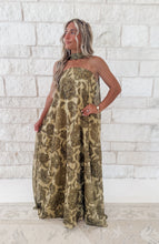 Load image into Gallery viewer, Found In France Floral Print Scarf Maxi Dress - Olive