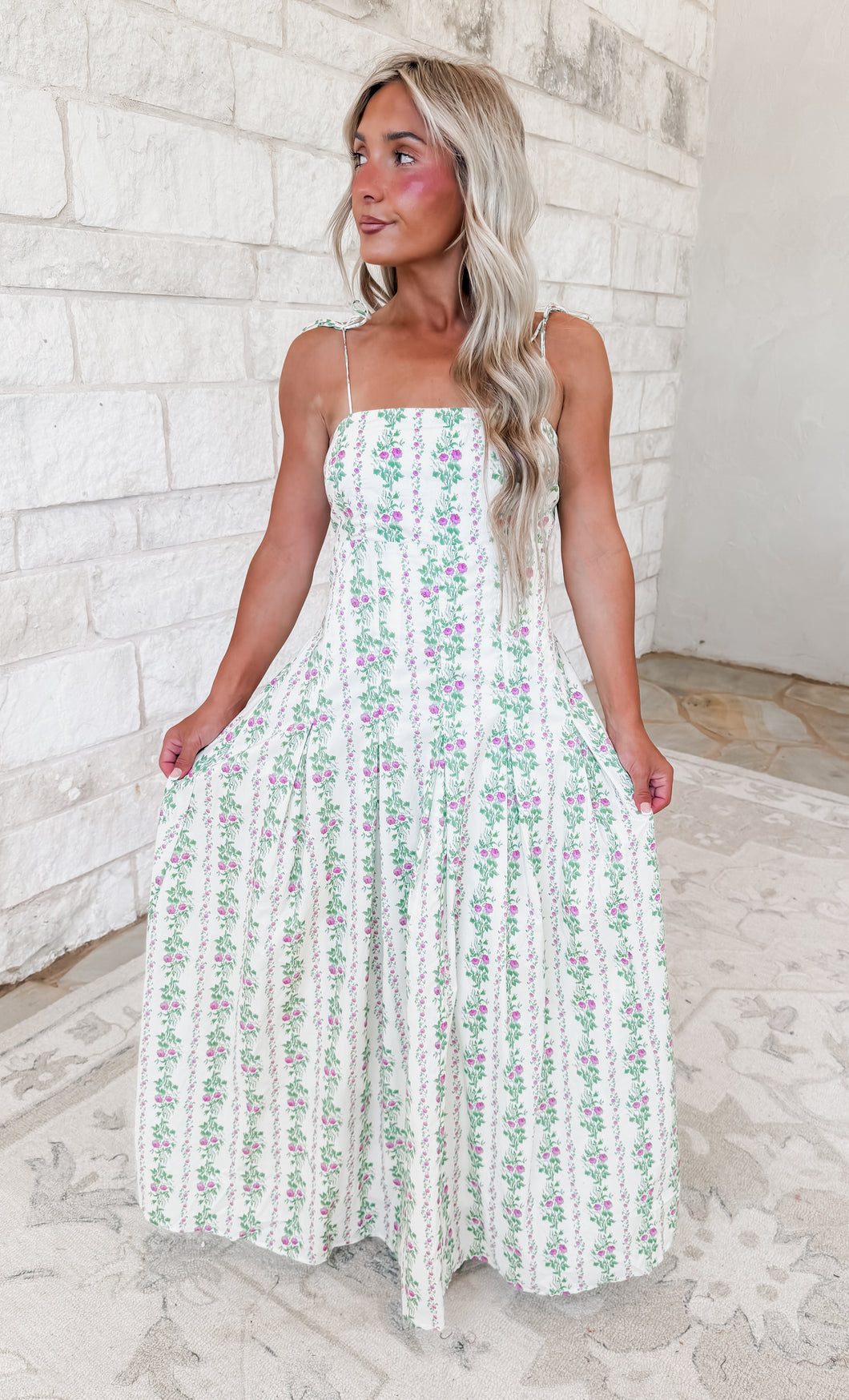 Leave An Impression Floral Bandeau Maxi Dress