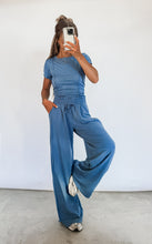 Load image into Gallery viewer, Sky High Exposed Seam Short Sleeve Top &amp; Sweatpants Set