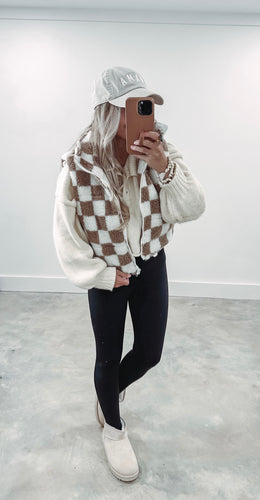 Weekend Plans Checkered Vest