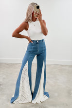 Load image into Gallery viewer, Western Wish Lace Wide Leg Jeans