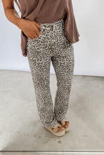 Load image into Gallery viewer, Back At It Super High Rise Leopard Dad Jeans