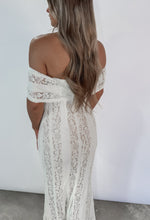 Load image into Gallery viewer, The Way I See It Off The Shoulder Lace Maxi Dress - Cream