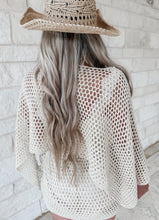 Load image into Gallery viewer, Flirty Fave Oversized Shell Trim Crochet Poncho