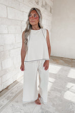 Load image into Gallery viewer, Daydream Contrast Stitch Crop Tank &amp; Wide-Leg Pants Set