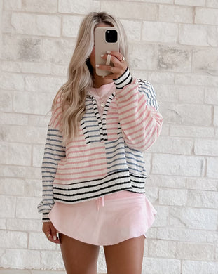 Emmie Striped Half Zip