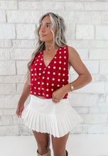 Load image into Gallery viewer, Gage Polka Dot Tie Halter Top