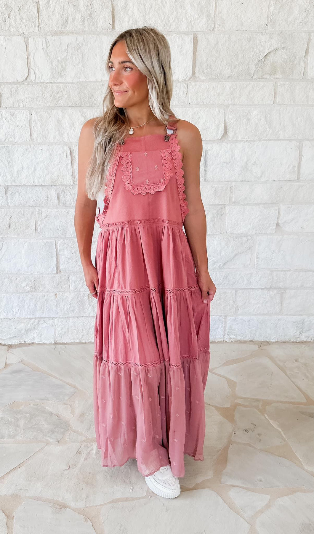 Natalie Desert Rose Overall Maxi