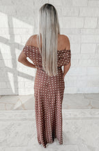 Load image into Gallery viewer, Late Night Calls Satin Polka Dot Cowl Neck Maxi Dress