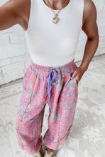 Load image into Gallery viewer, Spring Blooms Floral Print Washed Harem Pants - Lavender