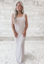 Load image into Gallery viewer, Nothing To Add Multi Color Striped Cross Back Maxi Dress