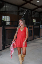 Load image into Gallery viewer, Scarlett Sleeveless Button Down Romper
