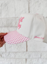 Load image into Gallery viewer, Count it all joy pink polkadot hat ￼
