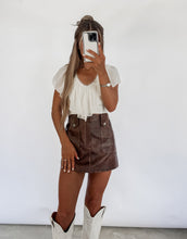 Load image into Gallery viewer, Downtown Patch Pocket Mini Skirt
