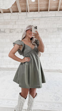 Load image into Gallery viewer, All To Yourself Flutter Sleeve Babydoll Dress - Olive