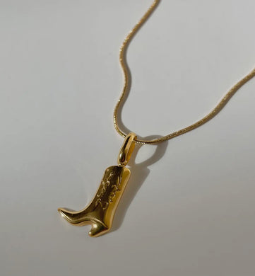 Heart of Gold Boot necklace