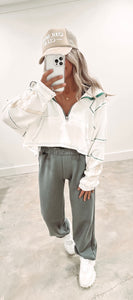 Sidney Half Zip Cropped Pullover