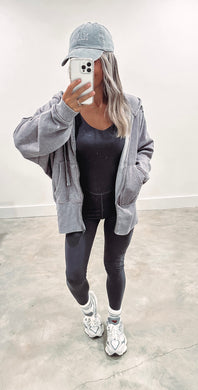 Cool Moment Grey Hooded Jacket
