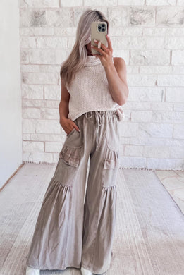 Bridget Mocha Terry Knit Pants