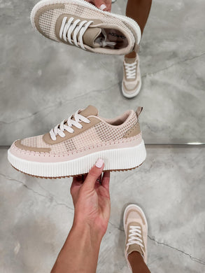 Perfect Find Nude Colorblock Sneakers