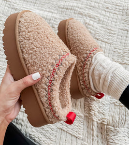 Wyoming Wish Sherpa Toffee Slippers (FINAL SALE)
