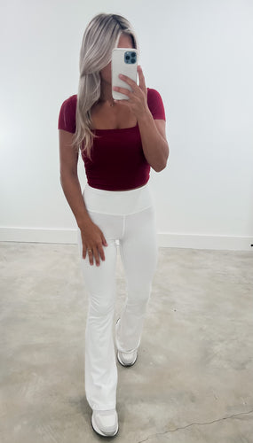Sutton White Yoga Pants