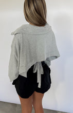 Load image into Gallery viewer, Getting By Tie Back Half Zip (FINAL SALE)