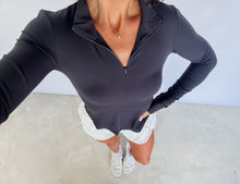 Load image into Gallery viewer, Running Fast Black Active Half Zip (FINAL SALE)