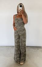Load image into Gallery viewer, Wild Side Leopard Denim Jumpsuit (FINAL SALE)