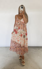 Load image into Gallery viewer, Somewhere Warm Floral Midi - Berry (FINAL SALE)