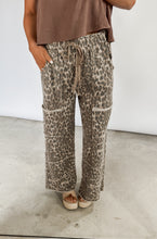 Load image into Gallery viewer, The Main Character Mineral Wash Leopard Wide Leg Pants - Mocha