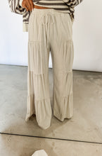Load image into Gallery viewer, Day In Mineral Wash Tiered Wide Leg Pants - Natural