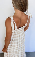 Load image into Gallery viewer, Fall Is Here Gingham Tiered Maxi - Taupe