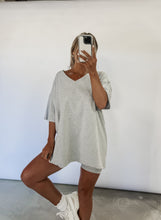 Load image into Gallery viewer, The Sunday Slowdown V Neck Biker Short Set - H Grey