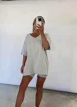 Load image into Gallery viewer, The Sunday Slowdown V Neck Biker Short Set - H Grey