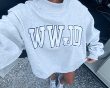 Load image into Gallery viewer, WWJD Embroidered Mockneck Sweatshirt