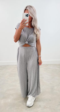 Take You There Charcoal Reversible Jumpsuit