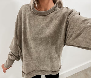 Cutest Look Mocha Casual Sweatshirt
