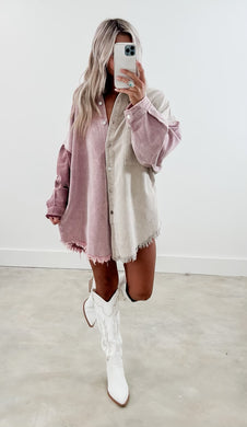 Be My Guest Colorblock Oversized Shacket FINAL SALE