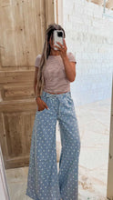 Load image into Gallery viewer, Neely Polka Dot Wide Leg Jeans