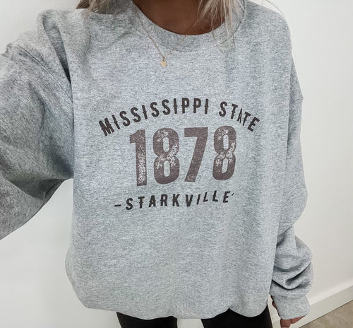 MS State Starkville 1878 Sweatshirt (gilden)