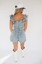 Load image into Gallery viewer, Nice Girl Cutout Denim Romper