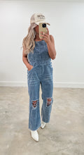 Load image into Gallery viewer, Leslie Blue Vintage Corduroy Overalls