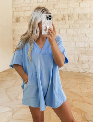 Georgia Blue Romper