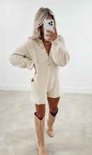 Load image into Gallery viewer, Riley Cream Sweater Romper