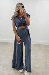 Take You There Navy reversible Jumpsuit